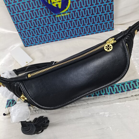 💖💫 ⭐Black Tory Burch Fleming Fanny Pack - Picture 5 of 9